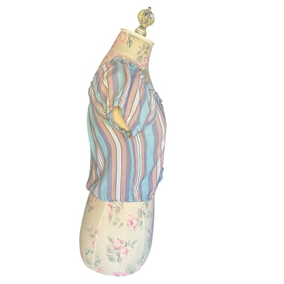 Aéropostale Striped Button-Down Front Crop Top – Size XS - Picture 5 of 9